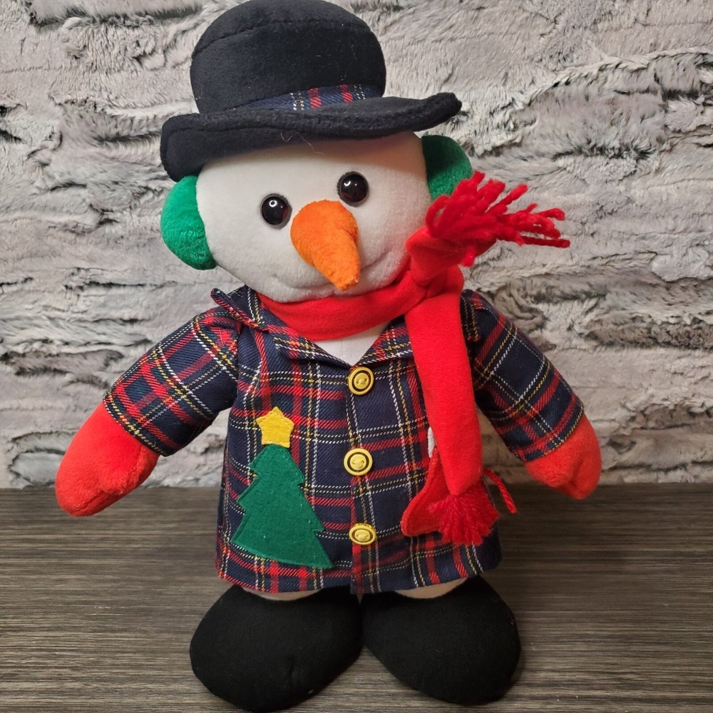 People Pals Plush Snowman Carrot NoseStuffed Animal Christmas Display Decoration